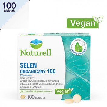Naturell Selen Organiczny 100, tabletki, 100 sztuk