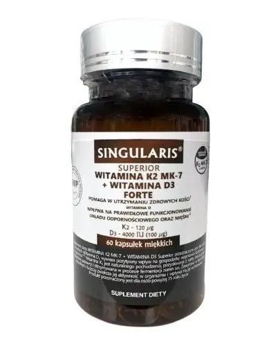 Singularis Witamina K2 MK-7 + D3 forte 60 kapsułek miękkich zdjęcie