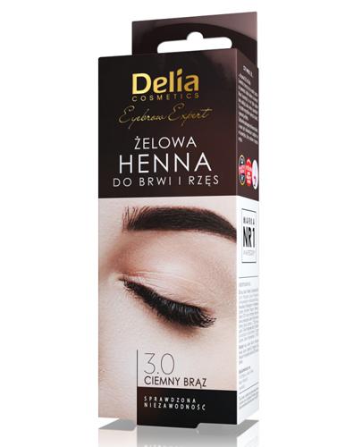 Delia Żelowa henna do brwi i rzęs ciemny brąz 3.0 - 15 ml Henna do samodzielnej koloryzacji - cena, opinie, stosowanie  zdjęcie