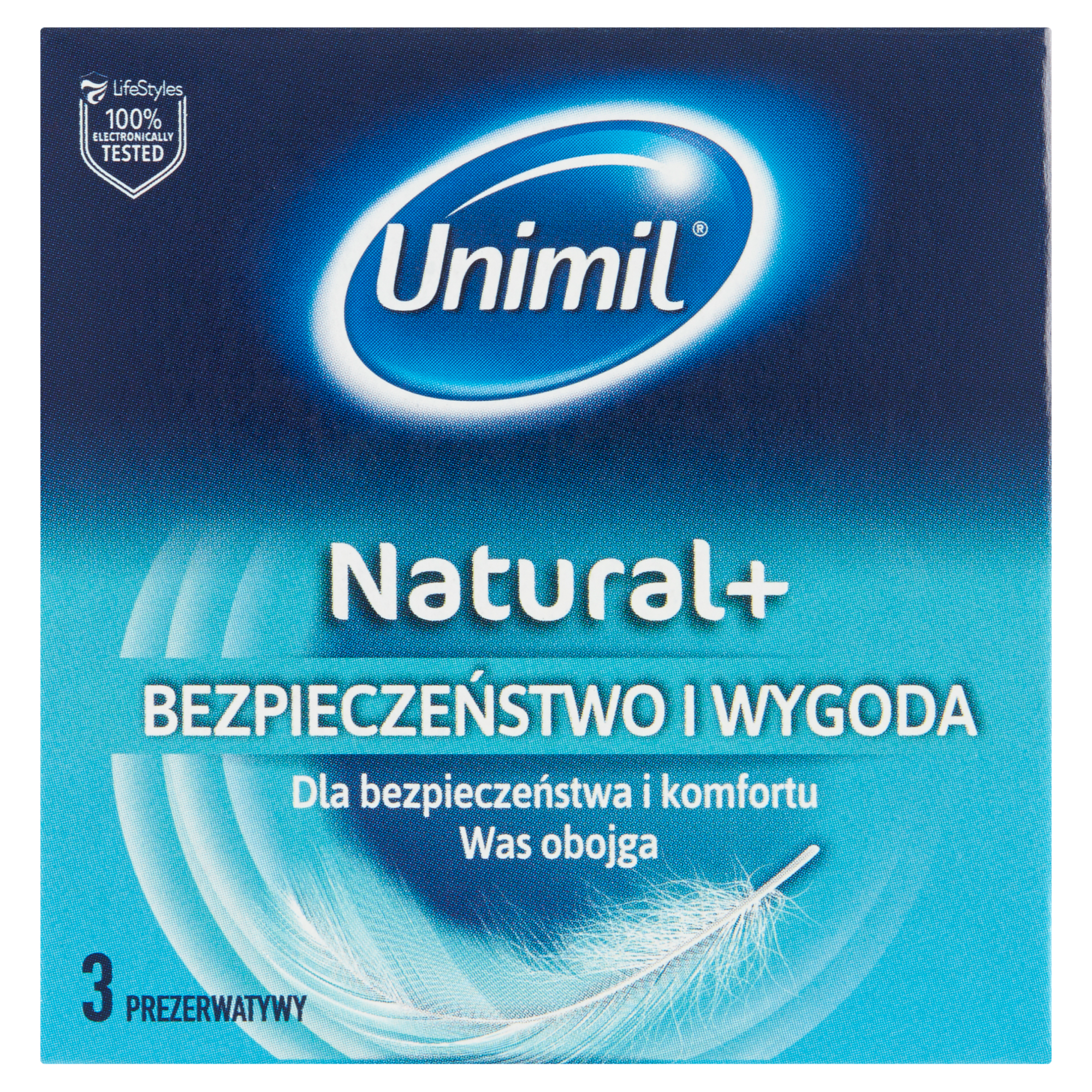 UNIMIL NATURAL Prezerwatywy - 3 szt. zdjęcie
