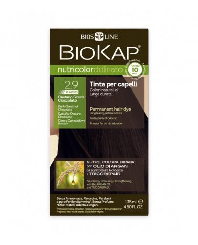 Biokap Nutricolor Delicato Rapid Farba do włosów 2.9 Ciemny Czekoladowy Kasztan - 135 ml zdjęcie