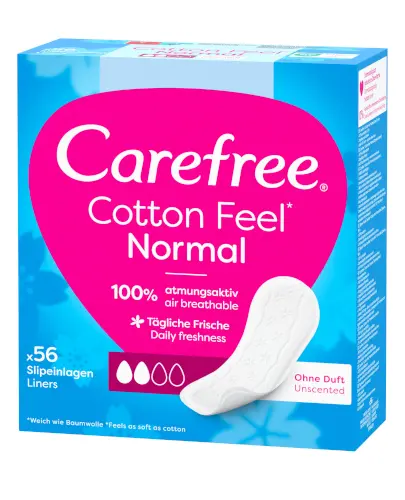 Carefree Cotton bezzapachowe wkładki higieniczne 56 sztuk zdjęcie