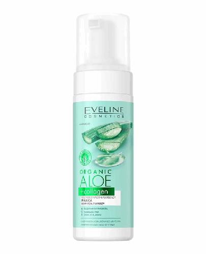 Eveline Cosmetics Aloe + Collagen Oczyszczająco-Łagodząca Pianka do mycia twarzy 3 w 1, 150 ml, cena, opinie, wskazania zdjęcie