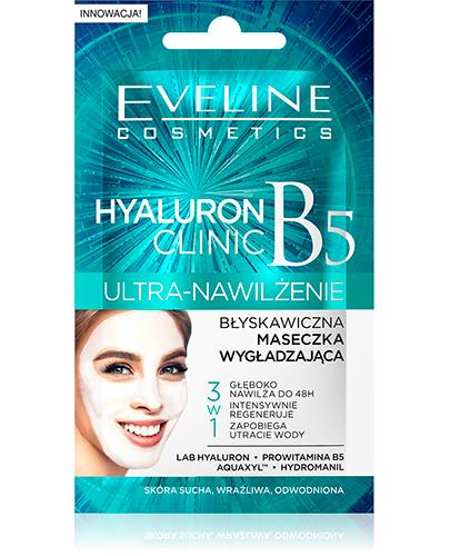 Eveline Cosmetics Hyaluron Clinic B5 Błyskawiczna maseczka wygładzająca, 7 ml, cena, opinie, właściwości zdjęcie