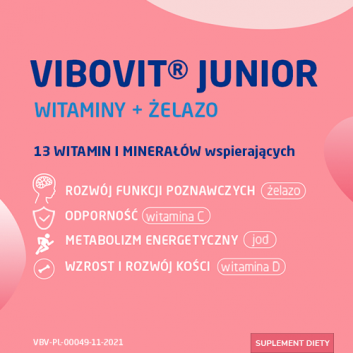 Vibovit Junior witaminy + żelazo 30 tabletek