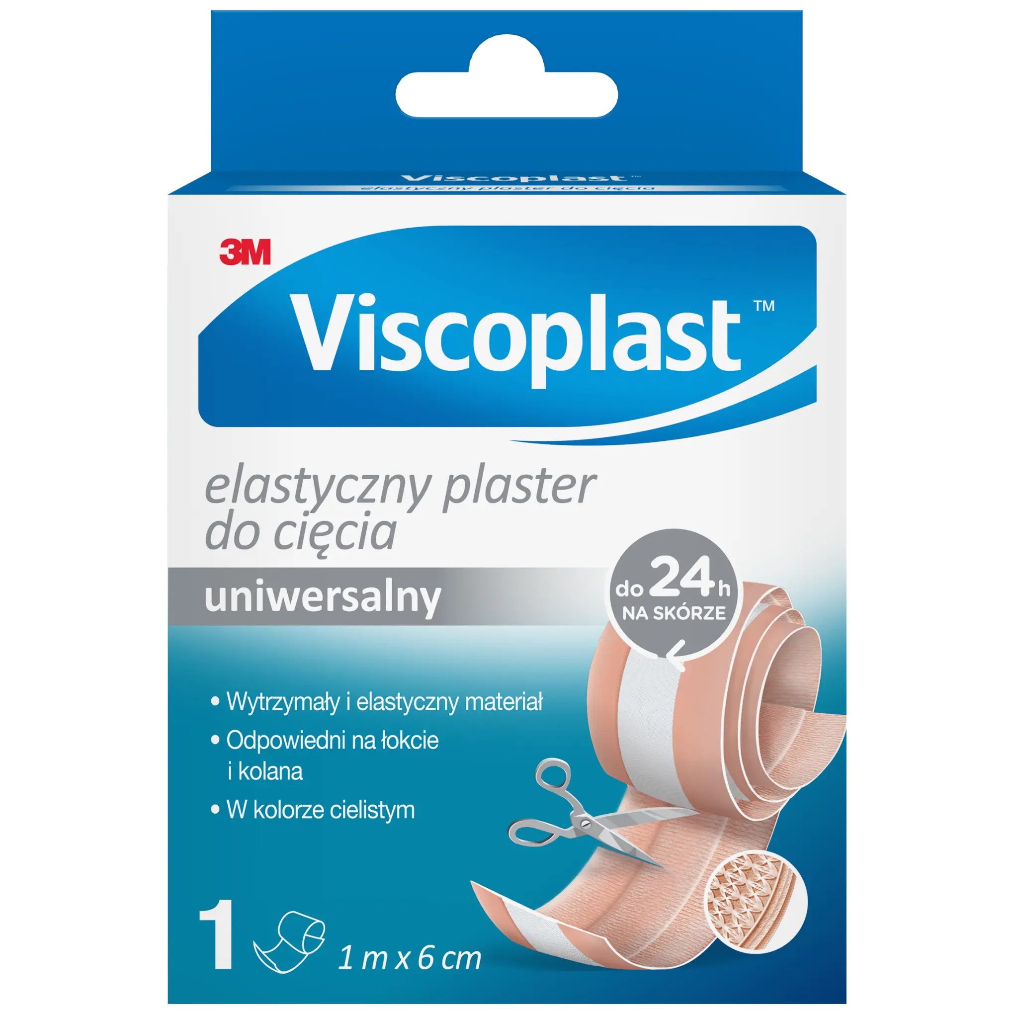 Viscoplast elastyczny plaster do cięcia 1m x 6 cm 1 sztuka zdjęcie
