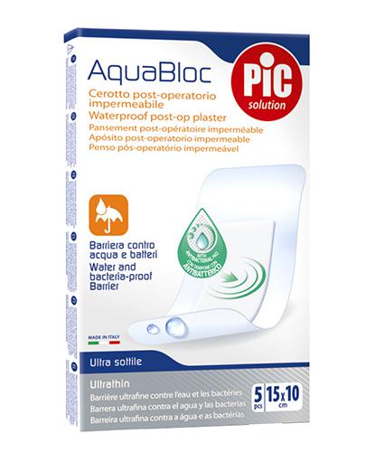 Pic Solution AquaBloc Plaster pooperacyjny z antybakteryjnym opatrunkiem 15 x 10 cm, 5 sztuk zdjęcie