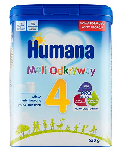 Humana 4 Mali odkrywcy Mleko modyfikowane, 650 g - cena, opinie, właściwości zdjęcie