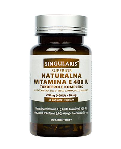Singularis Superior Naturalna Witamina E 400 IU Tokoferole Kompleks - 60 kapsułek zdjęcie
