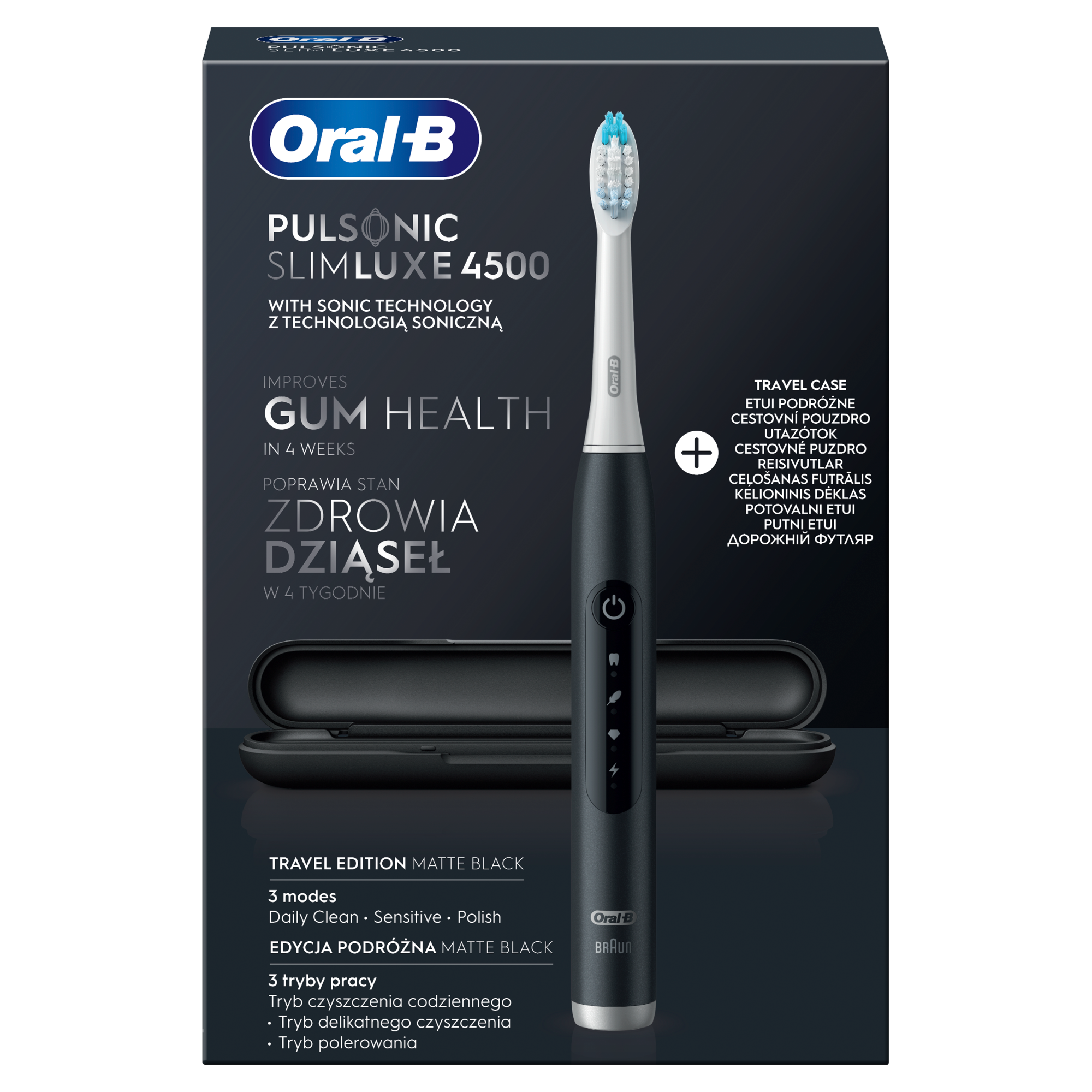 Oral-B Pulsonic SlimLux 4500 Szczoteczka elektryczna Matte Black, 1 szt. cena, opinie, właściwości zdjęcie