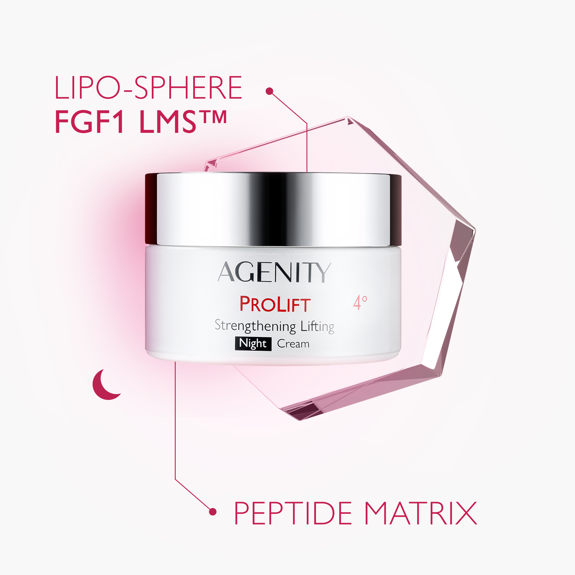 Agenity Prolift 4°, Krem liftingujący wzmacniający na noc, 50 ml