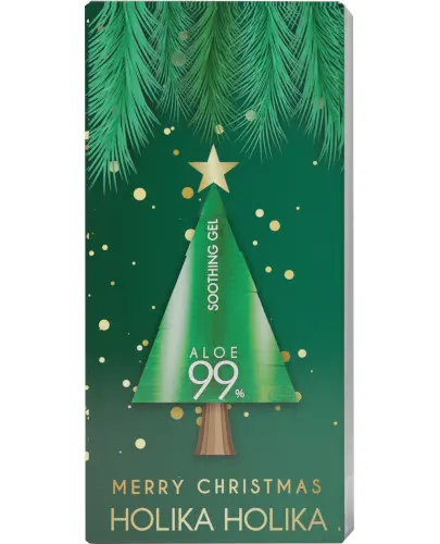 Holika Holika Aloe Xmas Kit Aloe 99% Soothing Gel wielofunkcyjny żel do pielęgnacji ciała, twarzy i włosów 250 ml + Aloe 92% Shower Gel delikatny żel pod prysznic 250 ml [ZESTAW] zdjęcie