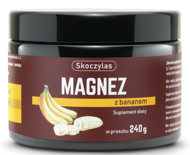 Skoczylas Magnez z bananem w proszku, 240 g zdjęcie