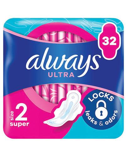 Always Ultra Super 2 Podpaski ze skrzydełkami , 32 sztuki zdjęcie
