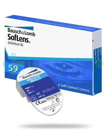 SofLens 59 soczewki kontaktowe o mocy -5,25 dioptrii 6 sztuk zdjęcie