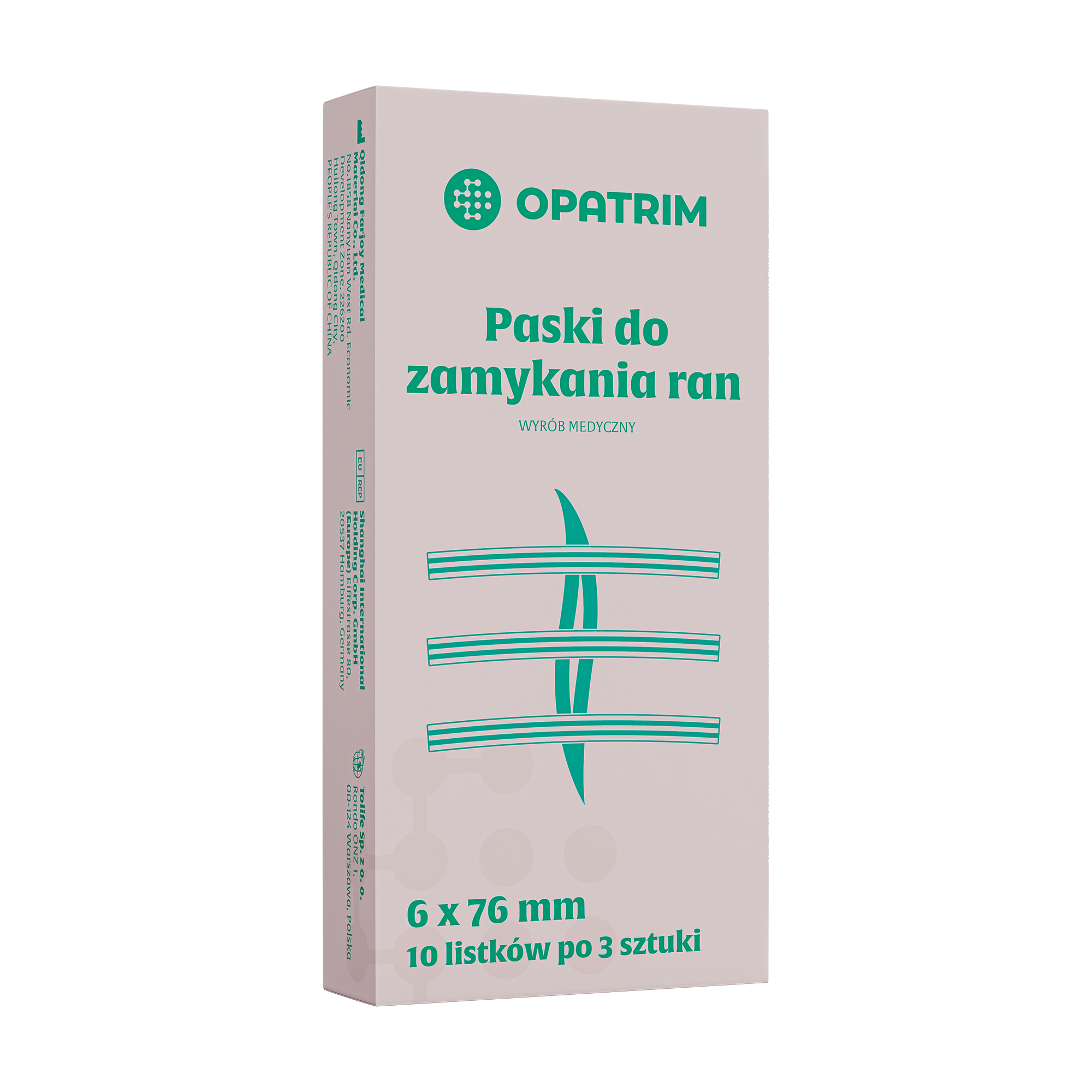 Opatrim Paski do zamykania ran 6 x 76 mm, 10 listków po 3 sztuki