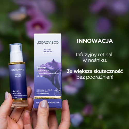 Uzdrovisco  Night Renew Serum stymulujące i przeciwzmarszczkowe na noc, 30 ml