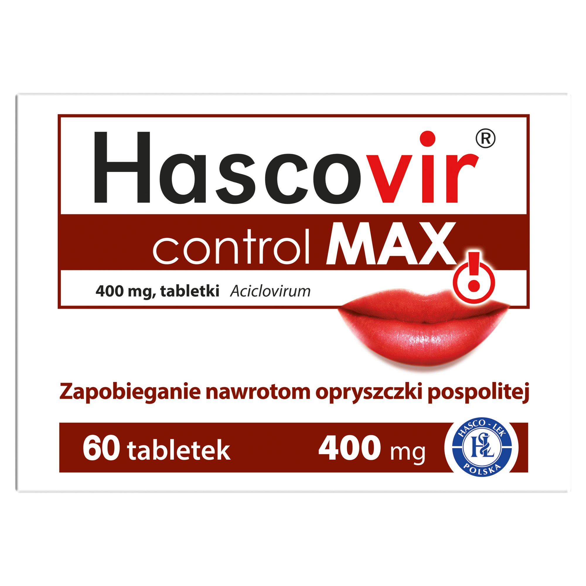 Hascovir Control MAX, 400 mg, tabletki, 60 sztuk zdjęcie