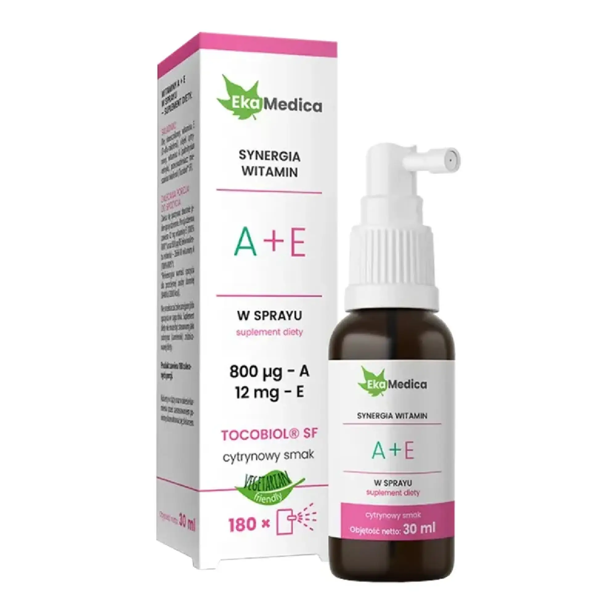EkaMedica Witaminy A+E spray, 30 ml 