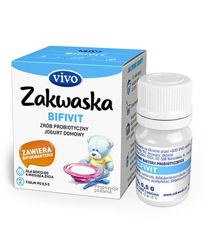 Vivo Zakwaska Bifivit Żywe kultury bakterii do przygotowania jogurtu probiotycznego - 2 x 0,5 g - cena, opnie, stosowanie zdjęcie