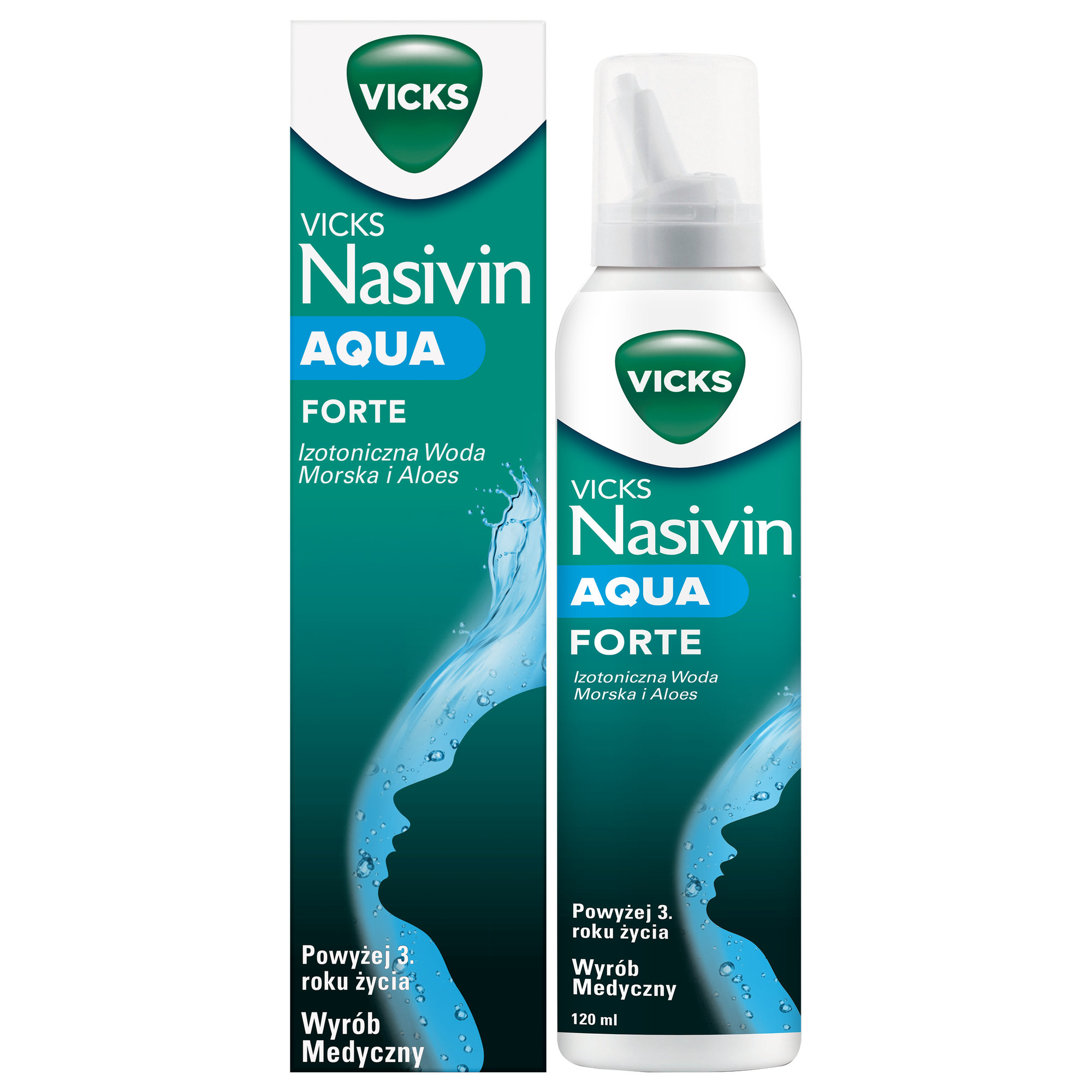 Vicks Nasivin Aqua Forte, spray, 120 ml zdjęcie