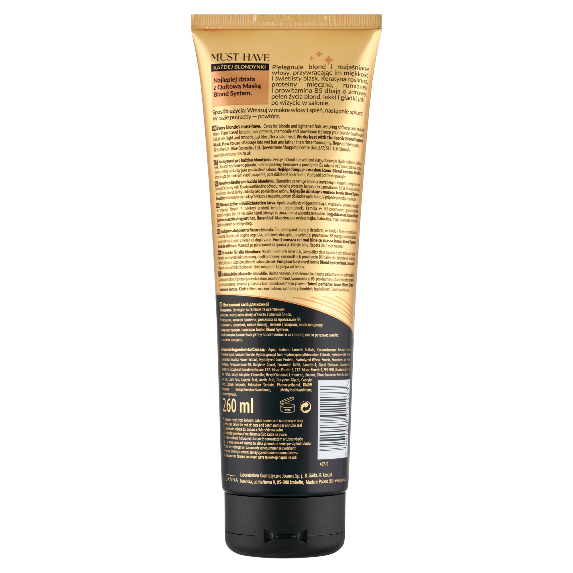 Joanna Blond System Qultowy szampon do włosów blond i rozjaśnionych, 260 ml