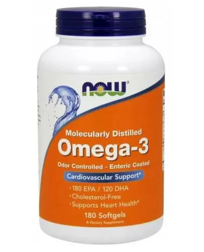 NOW Foods Omega-3 1000 mg 180 miękkich kapsułek zdjęcie