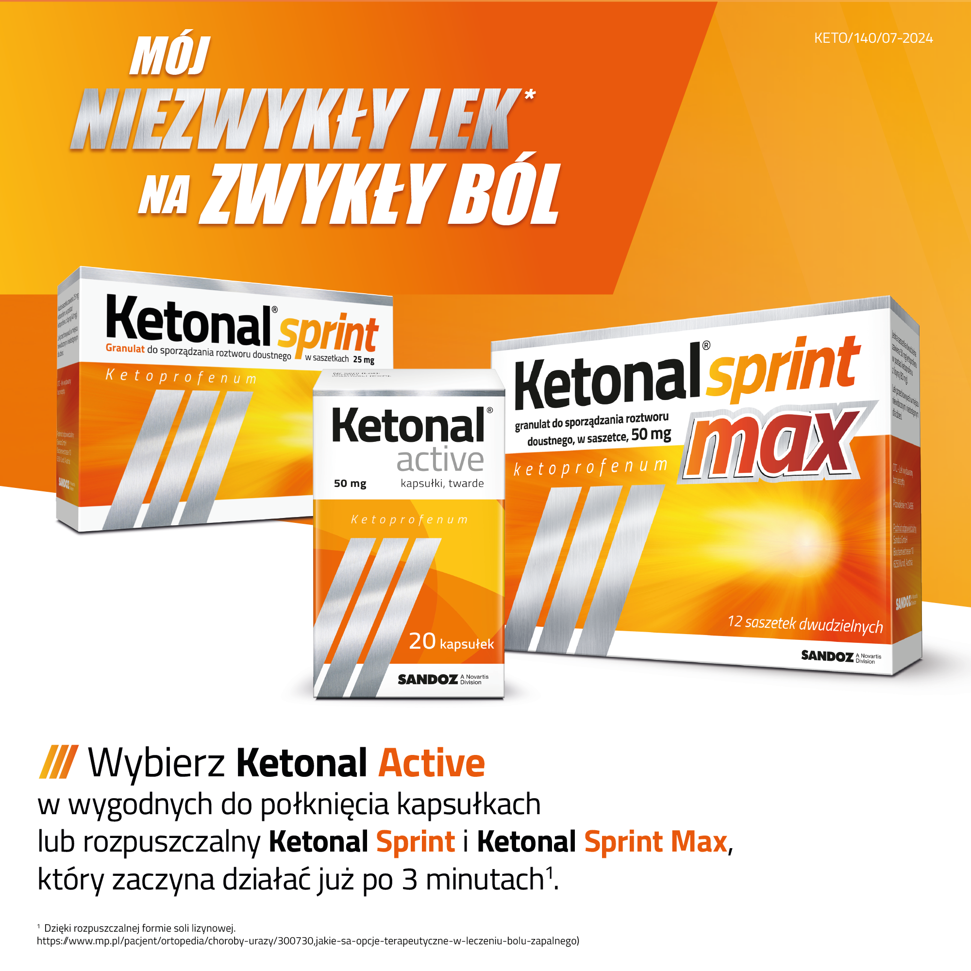 Ketonal Active 50 mg 30 kapsułek twardych zdjęcie
