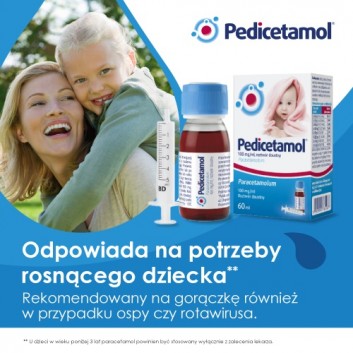 Pedicetamol, 100 mg/ml, roztwór doustny, 60 ml