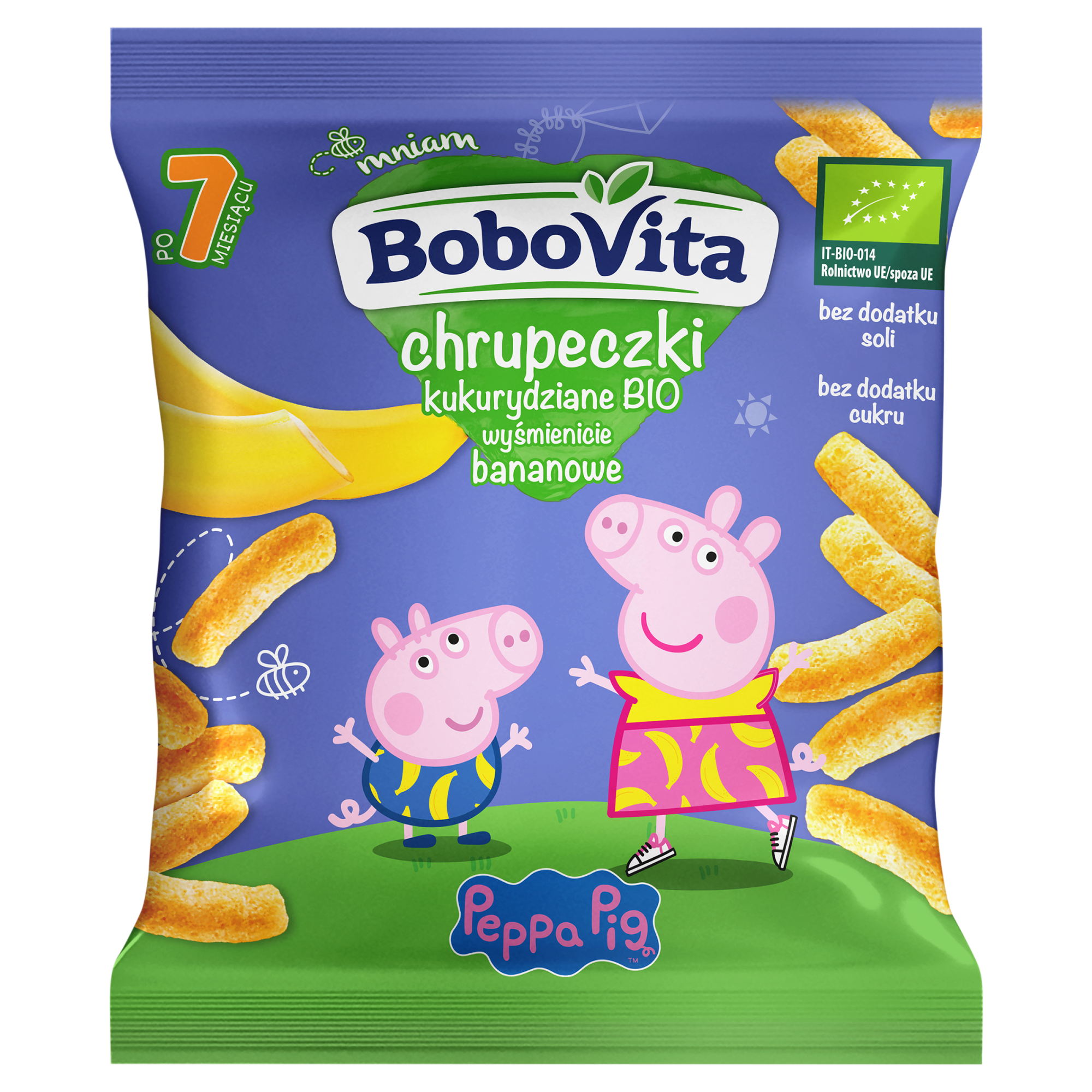 BoboVita Bio Chrupeczki kukurydziane wyśmienicie bananowe po 7 m-cu - 20 g - cena, opinie, właściwości zdjęcie