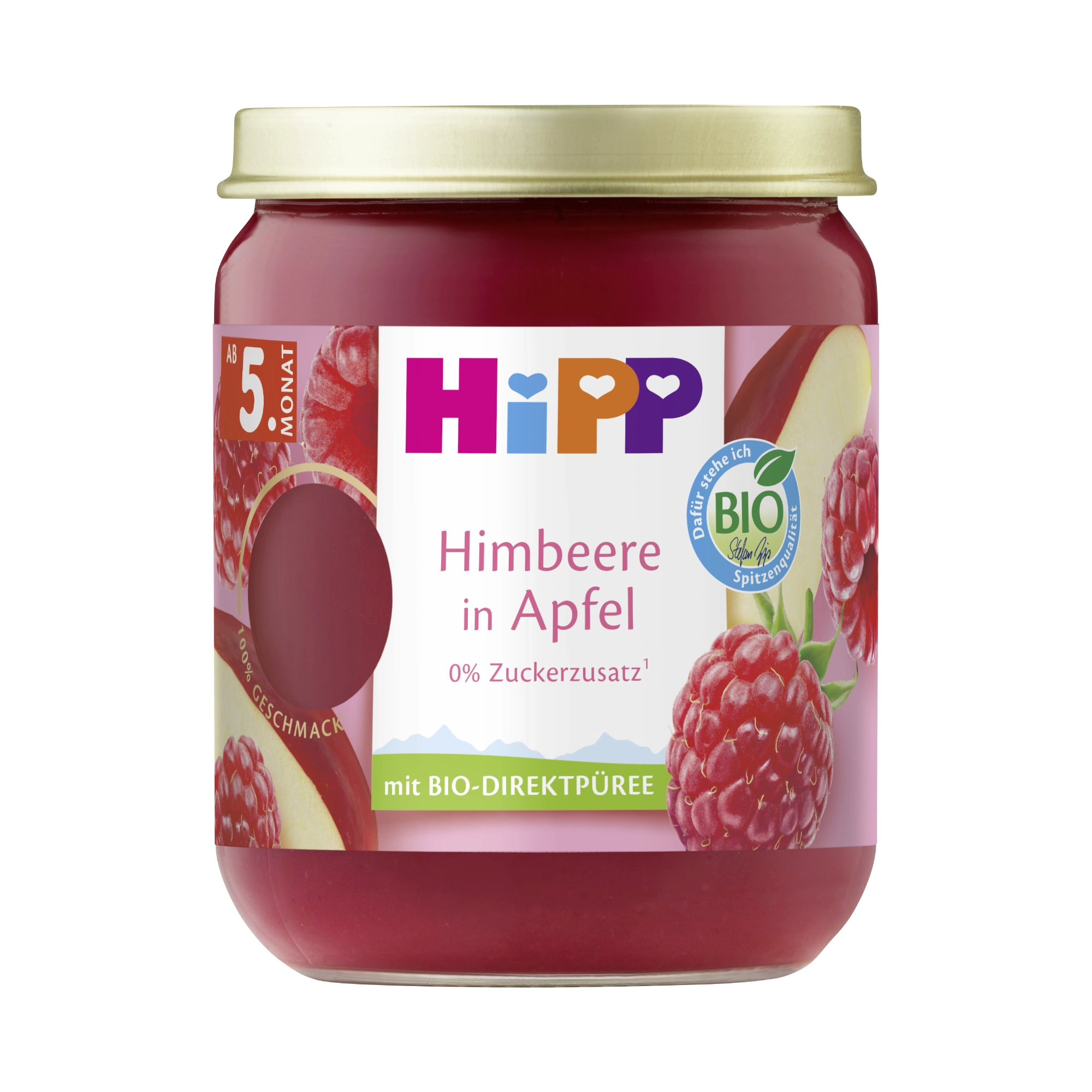 HiPP BIO Jabłka z malinami po 5. miesiącu, 160 g