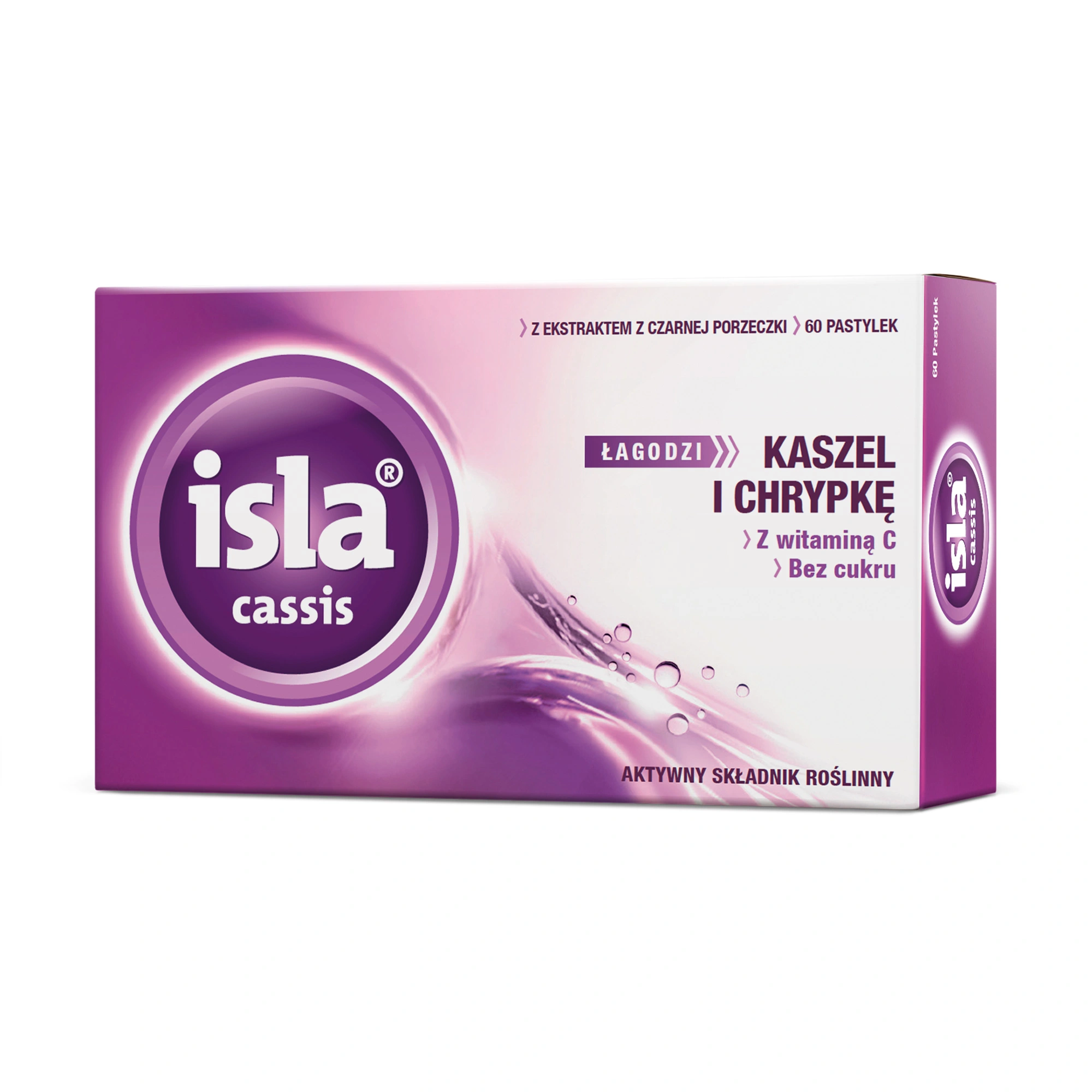 Isla Cassis łagodzi kaszel i chrypkę 60 pastylek do ssania zdjęcie