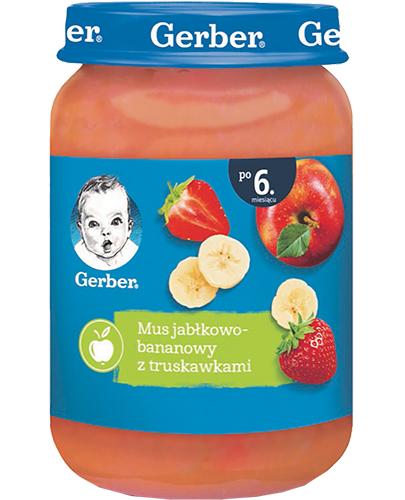Gerber Mus jabłkowo-bananowy z truskawkami po 6. miesiącu, 190 g zdjęcie