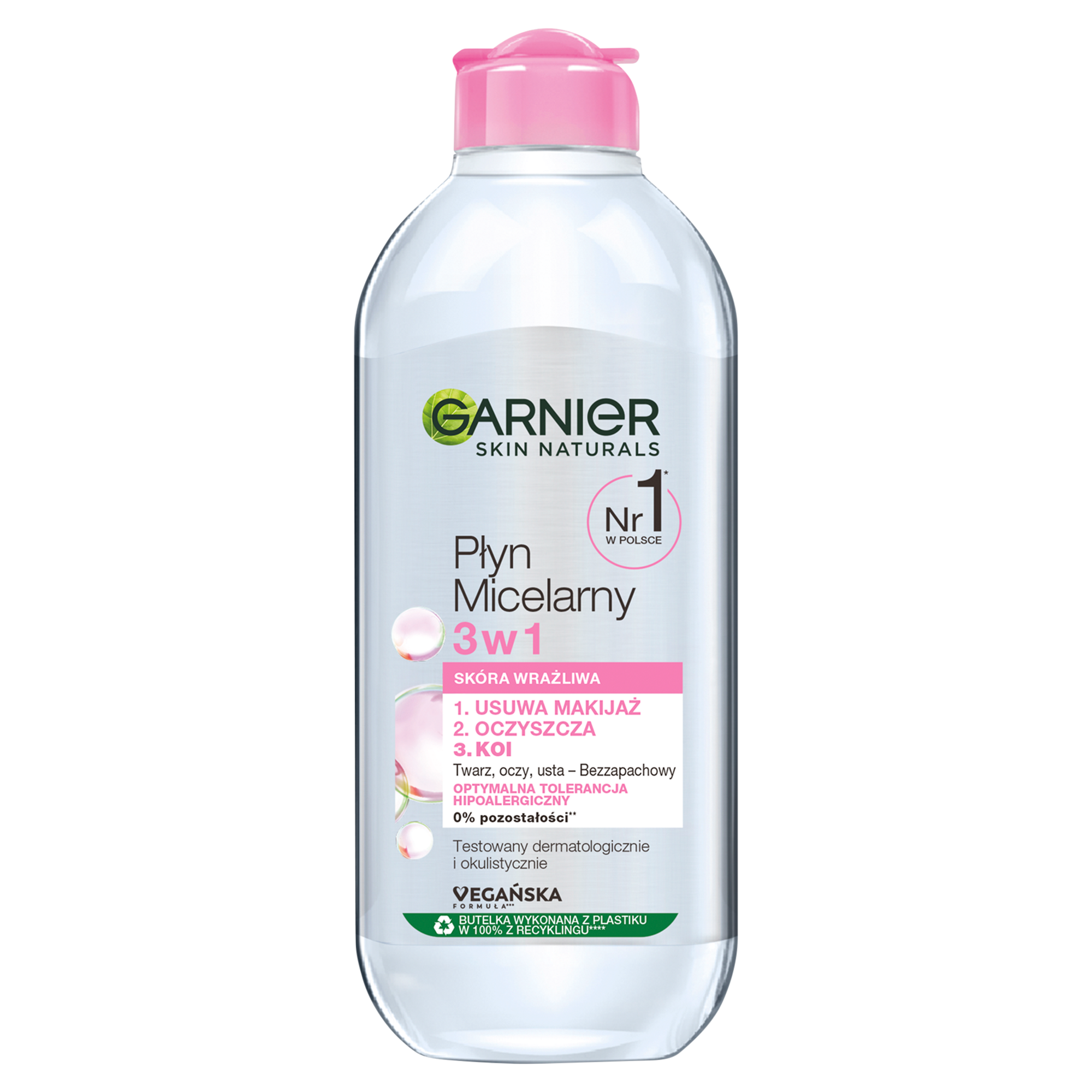 GARNIER SKIN NATURALS Płyn micelarny 3w1 do skóry wrażliwej - 400 ml zdjęcie
