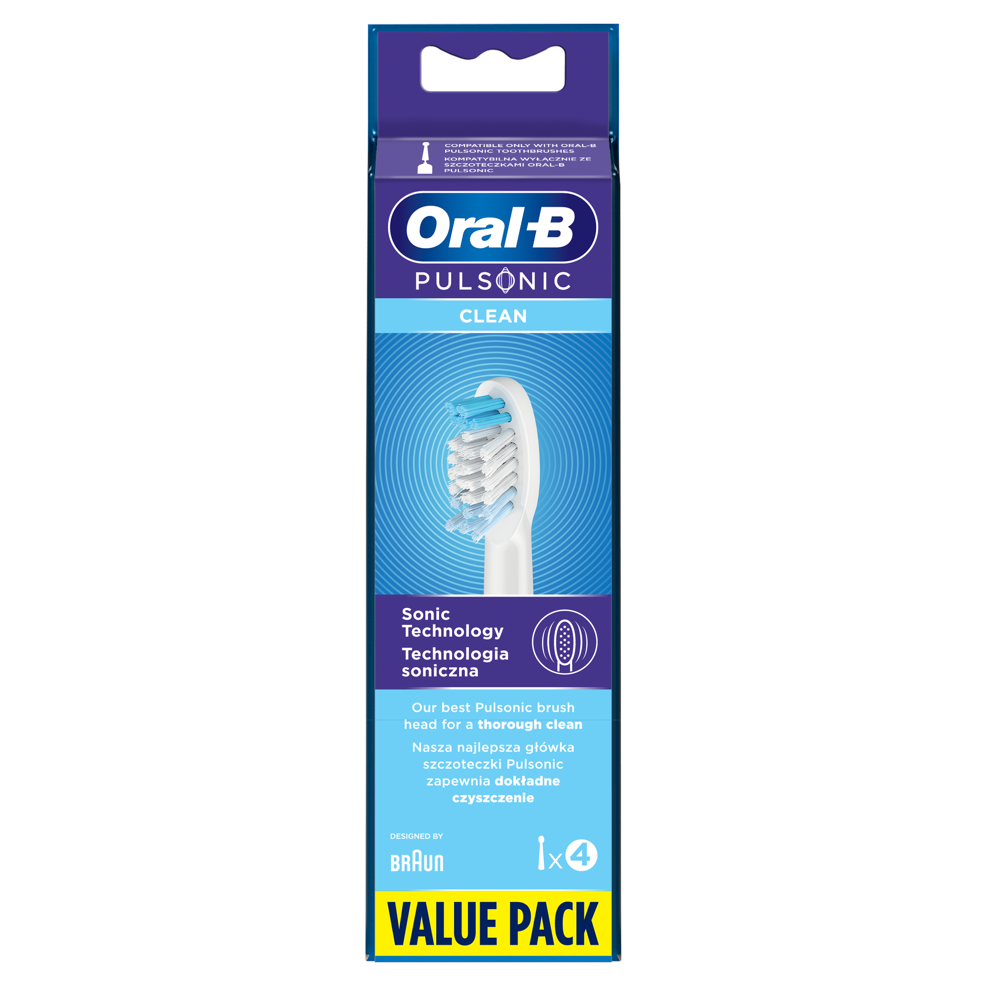 Oral - B Pulsonic Clean SR32 Końcówki do szczoteczki elektrycznej, 4 szt., cena, opinie, stosowanie zdjęcie