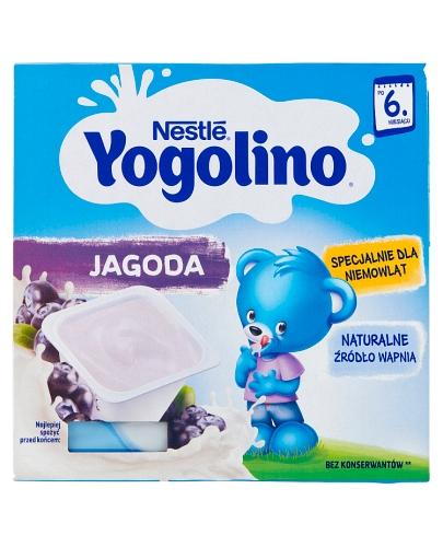NESTLE YOGOLINO Deserek mleczno-owocowy, jogurcik jagoda po 6 miesiącu - 4x100 g zdjęcie