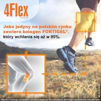4 Flex kolagen nowej generacji z witaminą C o smaku czarnej porzeczki 30 saszetek
