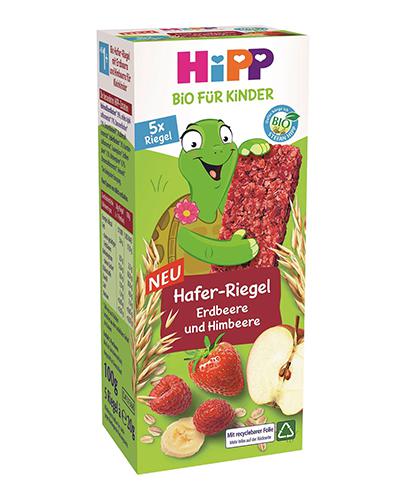 HiPP Batonik owsiany Truskawki-Maliny BIO, 5 x 20 g, cena, opinie, skład zdjęcie