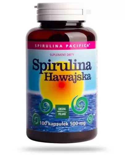 Ginseng Spirulina Hawajska 500mg 100 kapsułek zdjęcie