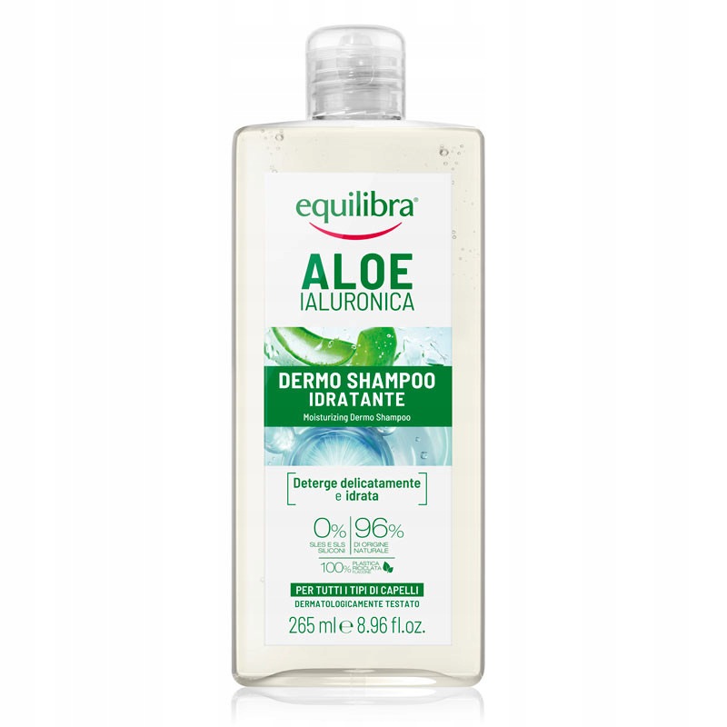 Equilibra, szampon nawilżający, aloes i kwas hialuronowy, 265 ml zdjęcie