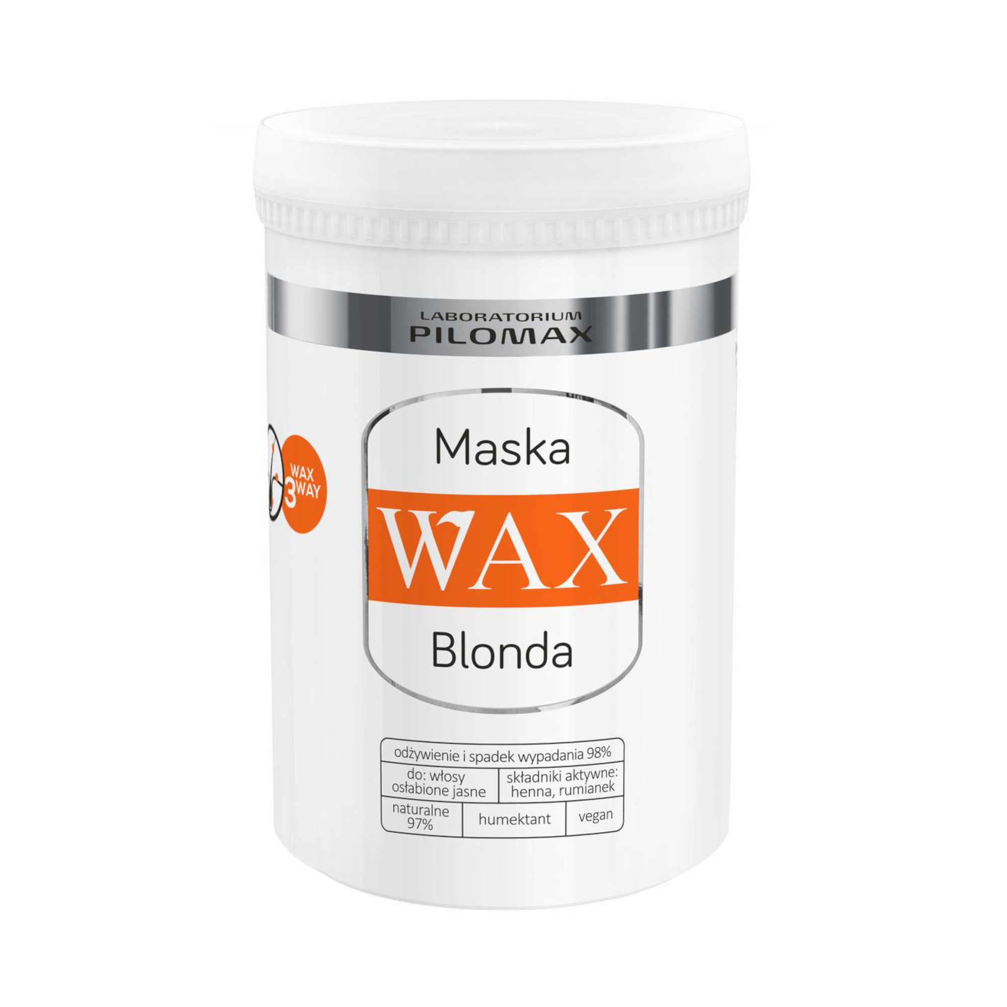 WAX Blonda Maska regenerująca do włosów jasnych, 480 ml