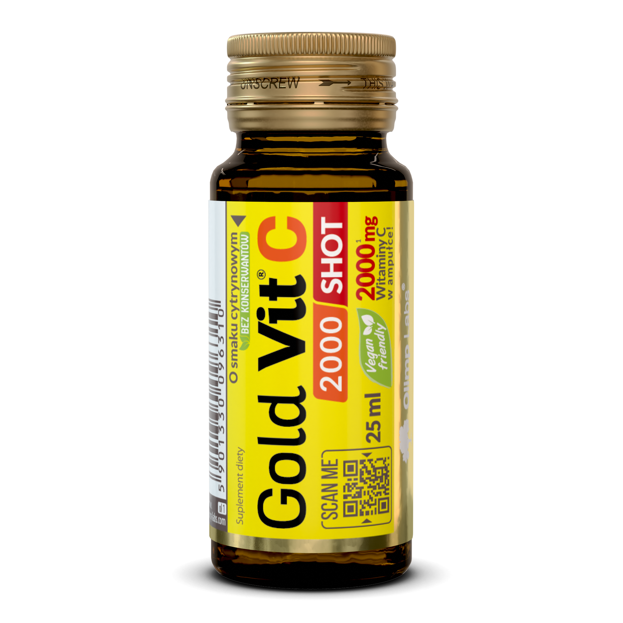 Olimp, Gold-Vit C 2000 Shot, smak cytrynowy, 25 ml [szkło] zdjęcie