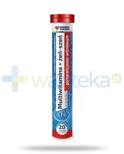 Rodzina Zdrowia Multiwitamina + Żeń-szeń 20 tabletek musujących  zdjęcie