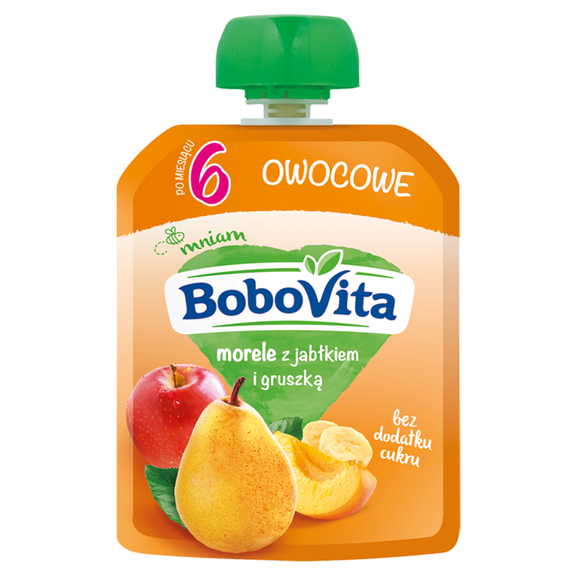 BOBOVITA MUS Morele z jabłkiem i gruszką po 6 m-cu - 80 g zdjęcie