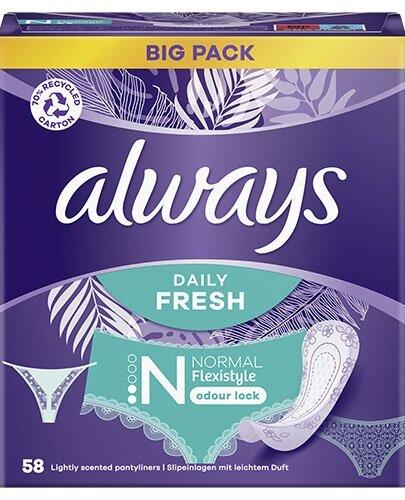Always Dailies Flexistyle Normal, Wkładki higieniczne, 58 sztuk zdjęcie