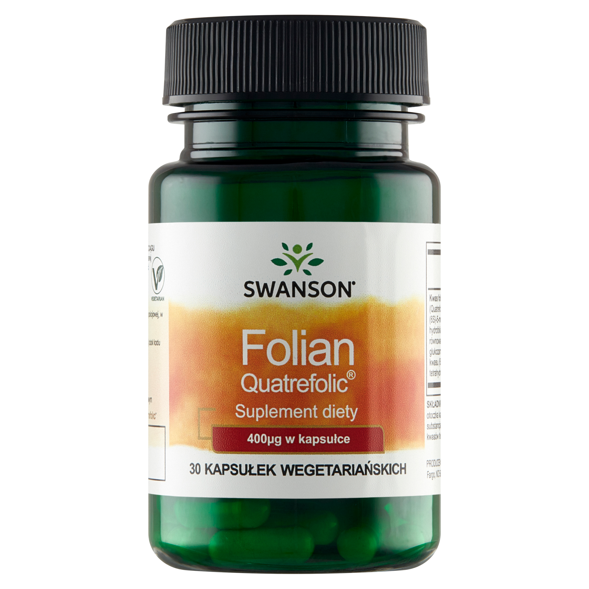 SWANSON Folian Quatrefolic 400 mcg - 30 kaps. zdjęcie