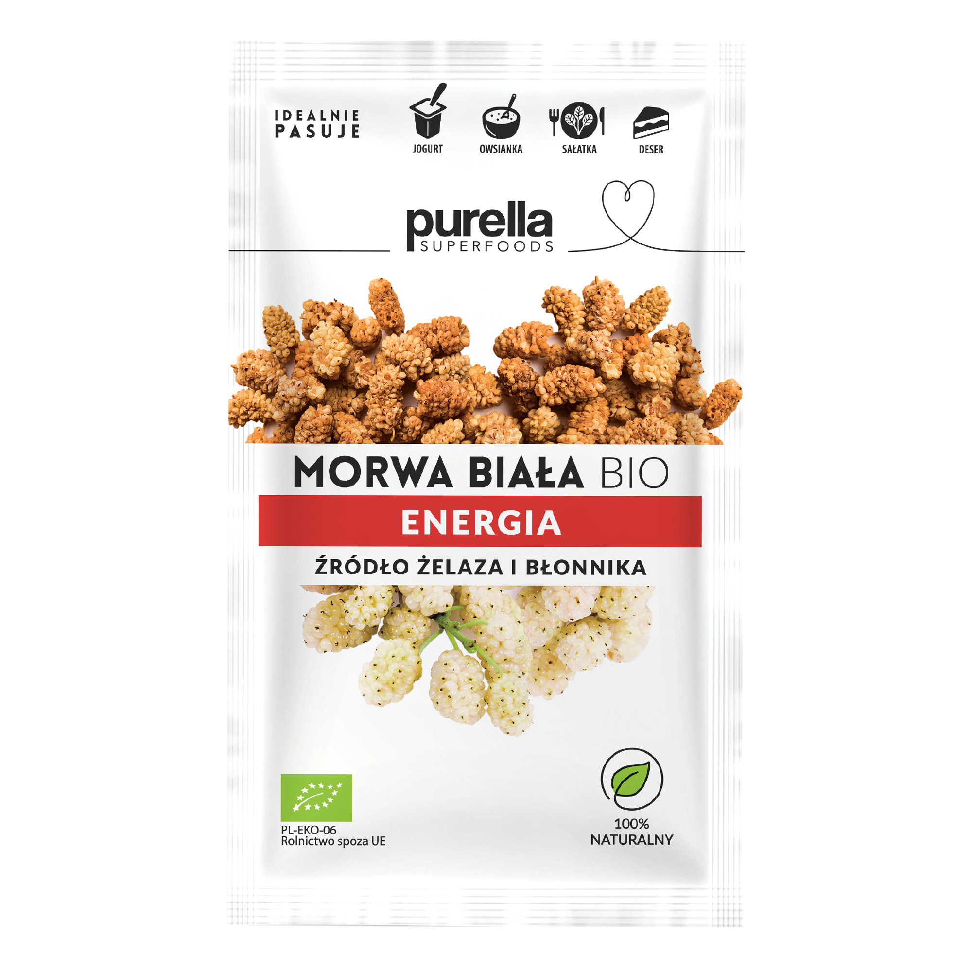 Purella Superfoods Morwa biała Bio, 45 g zdjęcie