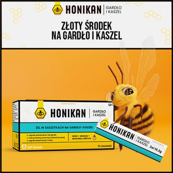 Honikan Gardło i kaszel żel w saszetkach na gardło i kaszel 10 saszetek