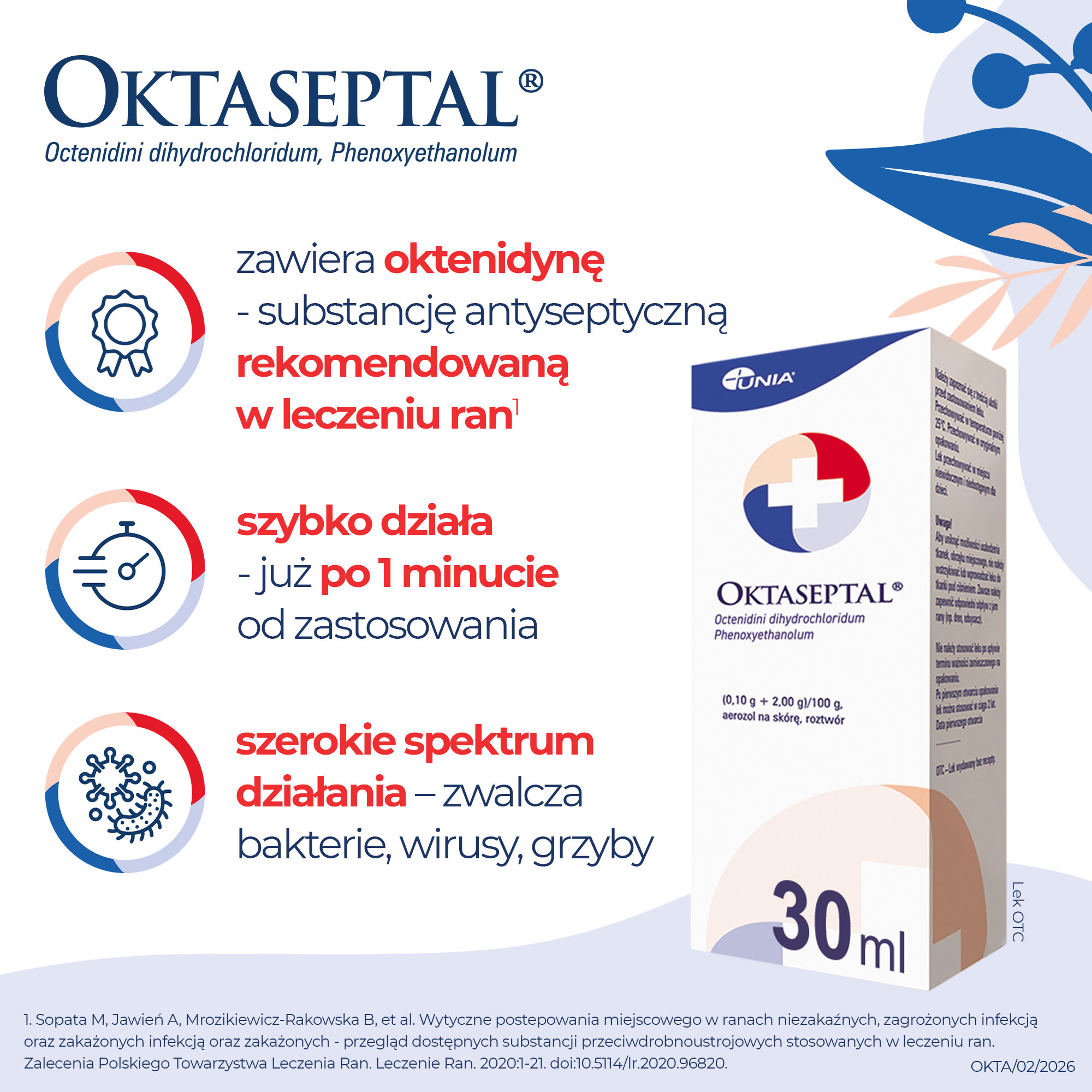 Oktaseptal aerozol na skórę roztwór, 30 ml