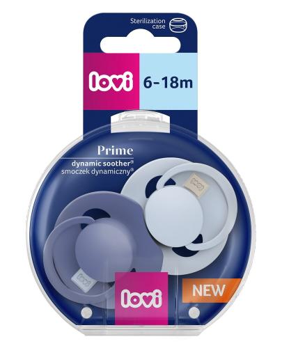 Canpol Lovi Prime Smoczek dynamiczny silikonowy Baby Blue/Blue 34/418 6-18 miesięcy, 2 sztuki zdjęcie